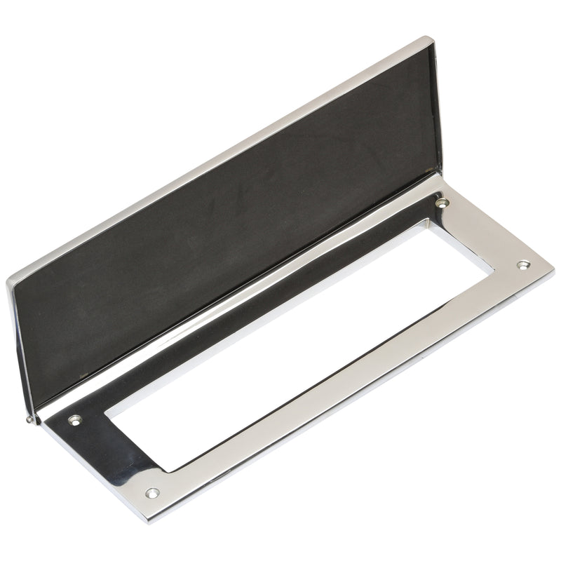 Internal Door Tidy with Draught Excluder - Two Sizes - Polished Chrome