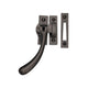 Bulb End Pear Drop Design Mortice & Hook Plate Casement Fastener - Locking - Overall Height 128mm - Matt Bronze (Lacquered)