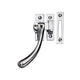 Bulb End Pear Drop Design Mortice & Hook Plate Casement Fastener - Locking - Overall Height 128mm - Polished Chrome