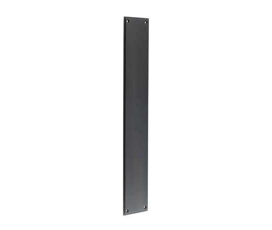 Rectangular Face Fixed Finger Plate With Stepped Edges - 450mm x 75mm - Dark Bronze (Lacquered)