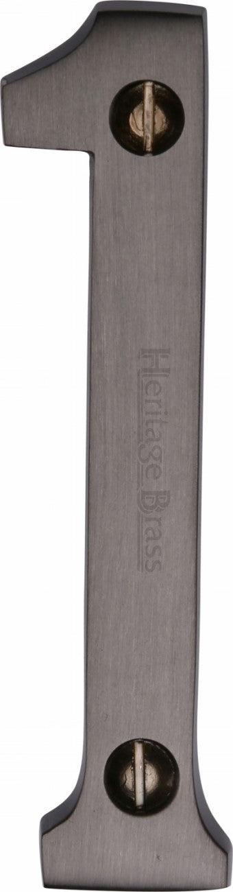 76mm High Screw Fix House Numbers - 0 - 9 - Matt Bronze