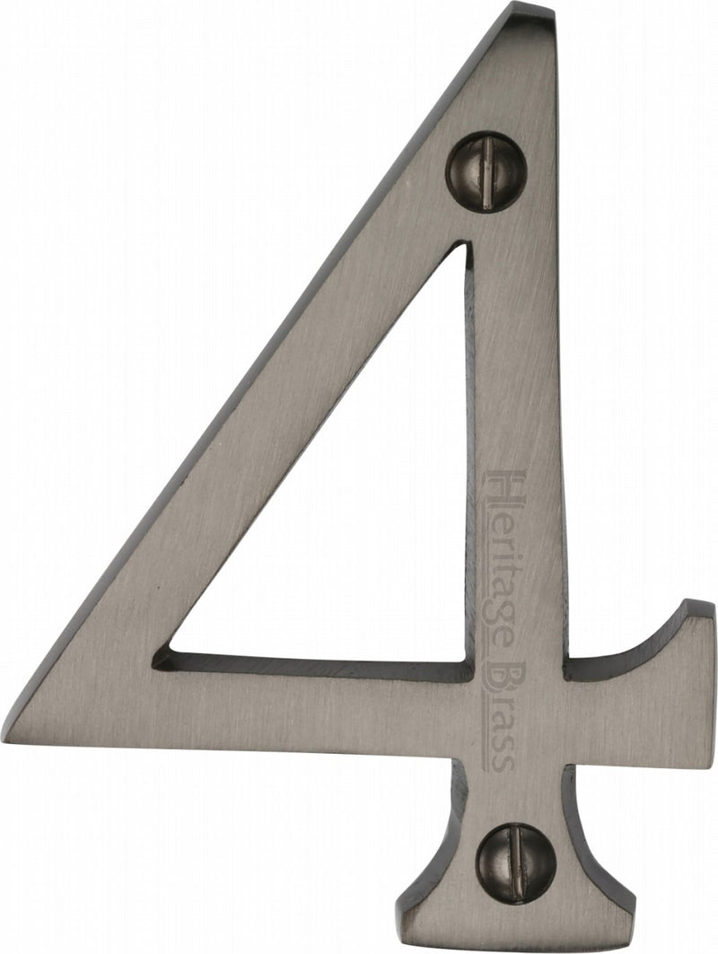 76mm High Screw Fix House Numbers - 0 - 9 - Matt Bronze