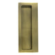 Flush Pull Handle With Grip Section For Hinged Swing Doors 160mm x 63mm - Antique Brass (Gloss Lacquered)
