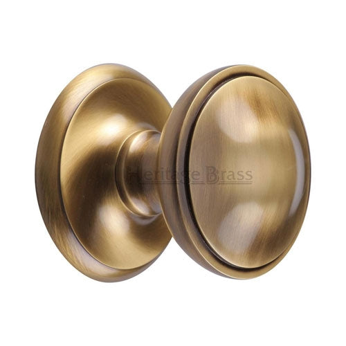 Traditional Centre Door Knob- Antique Brass