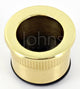 Circular Flush Fitting Edge Pull - 30mm Diameter x 20mm Depth - Polished Brass (Lacquered)