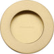 Circular Flush Pull Handle For Sliding Pocket Doors - 63mm Diameter - Satin Brass (Lacquered)