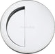 Circular Flush Pull Handle With Semi Circle Half Moon Grip - 89mm Diameter - Polished Chrome