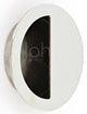 Circular Flush Pull Handle With Semi Circle Half Moon Grip - Tested For Use On FD30 Fire Doors - Polished Stainless Steel