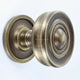 Classic Design Mortice Knob With Raised Front Concealed Fixed Rose - Antique Brass (Lacquered)