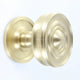 Classic Design Mortice Knob With Raised Front Concealed Fixed Rose - Satin Brass (Lacquered)