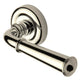 Colonial Round Rose Lever Handles - Polished Nickel