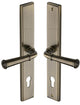 Colonial Lever Multi Point Door Lever Handles - 92mm Euro Centres - 259mm Bolt Centres - 285mm x 44mm Back Plate - Antique Brass (Gloss Lacquered)