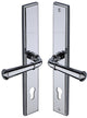 Colonial Lever Multi Point Door Lever Handles - 92mm Euro Centres - 259mm Bolt Centres - 285mm x 44mm Back Plate - Polished Chrome