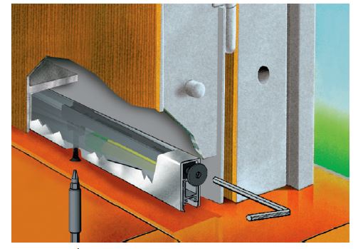 Concealed Bottom Of Door Automatic Drop Down Weather Draught & Acoustic Seal - 37db Range - Aluminium - G Johns & Sons Ltd - Architectural Ironmongery