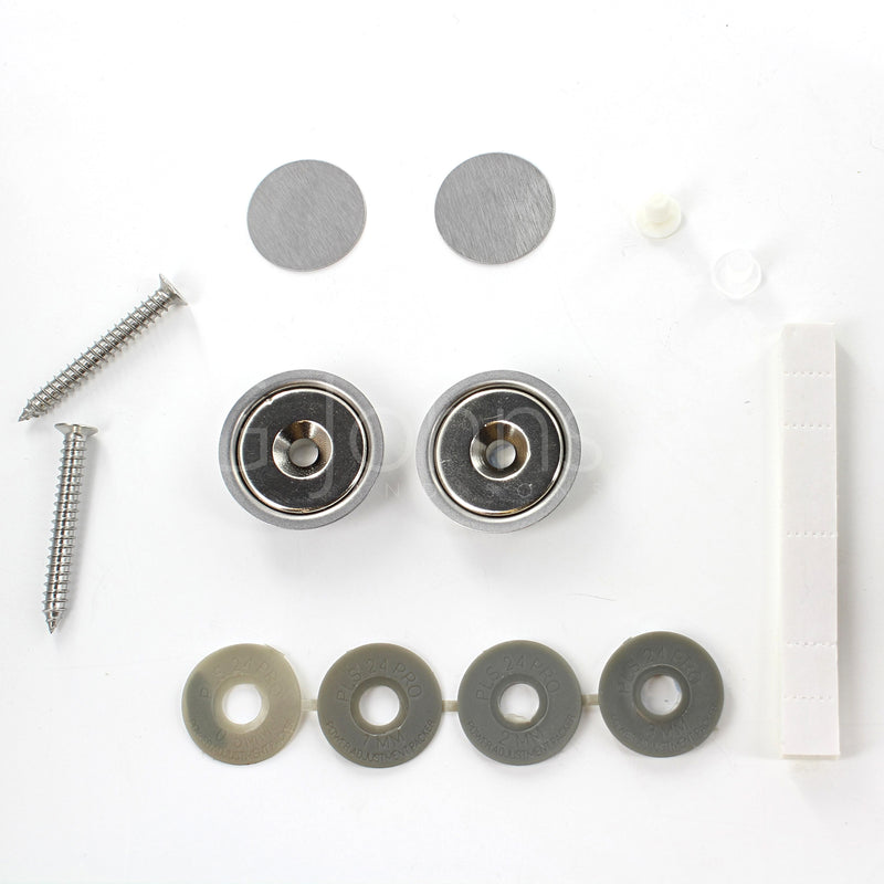 Rebated Disc Magnet Set - Concealed Magnetic Latch For Full Size Internal Doors & Cupboards
