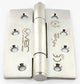Polymer Bearing Grade 14 Hinges - Self Lubricating - CE / UKCA Marked - Fired Rated - Certifire Approved - 160kg Weight Limit - 102mm x 76mm - Satin Stainless Steel