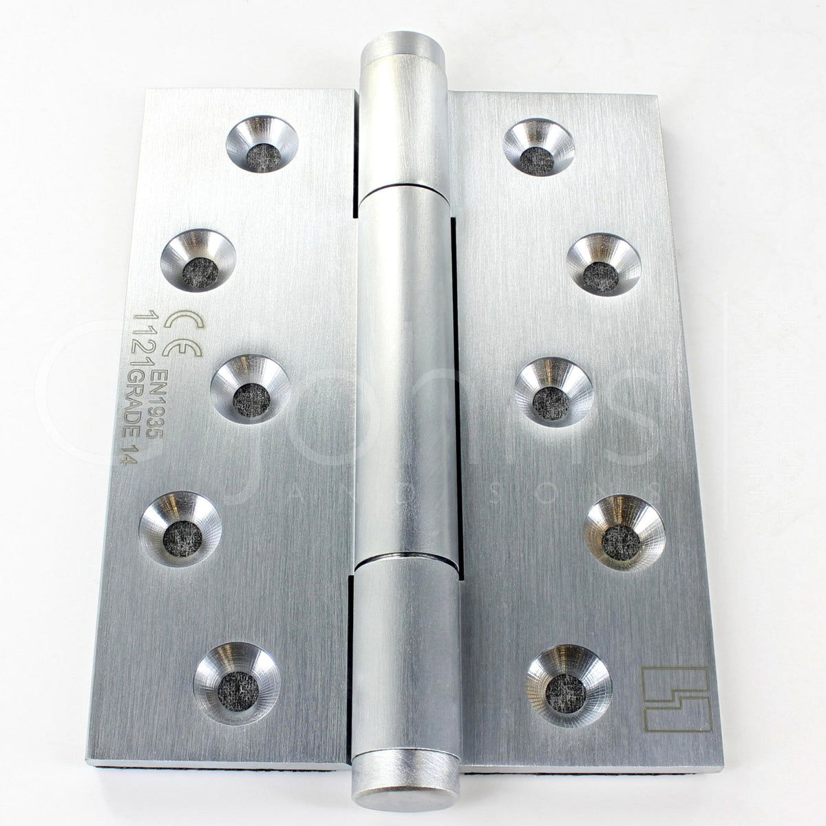 Tritech Concealed Polymer Bearing Grade 14 Hinge - Self Lubricating - CE Marked - Fired Rated - 100mm x 75mm - Satin Chrome