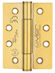 Polymer Bearing Grade 14 Hinges - Self Lubricating - CE / UKCA Marked - Fired Rated - Certifire Approved - 160kg Weight Limit - 102mm x 76mm - PVD Polished Brass Plated