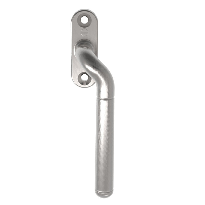 Cranked Locking Espagnolette Handle - Window Fastener - Left & Right Hand - Satin Chrome