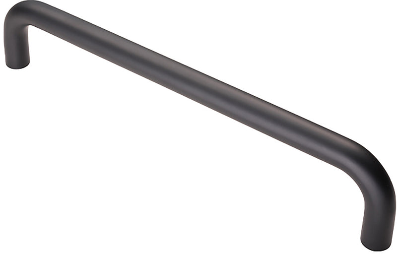 D Shaped Pull Handle - Bolt Through Fixing - Matt Black