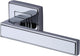 Linear - Square Rose Lever Handles Only - Polished Chrome