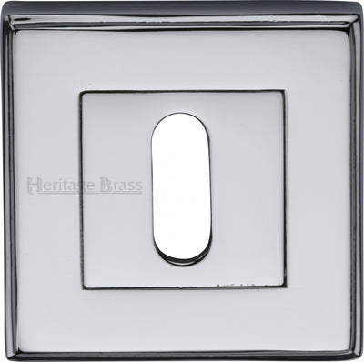 Standard Square Profile Escutcheon - Polished Chrome