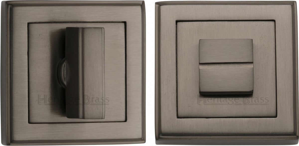 Square Turn & Release Cylinder With Stepped Edge Set - Matt Bronze