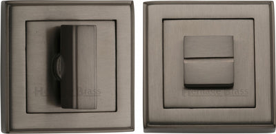 Square Turn & Release Cylinder With Stepped Edge Set - Matt Bronze (Lacquered)