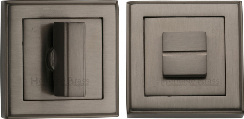 Square Turn & Release Cylinder With Stepped Edge Set - Matt Bronze