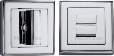 Square Turn & Release Cylinder With Stepped Edge Set - Polished Chrome
