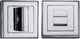 Square Turn & Release Cylinder With Stepped Edge Set - Polished Chrome