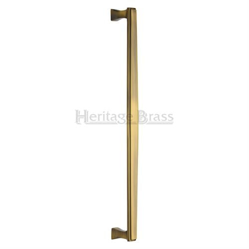 Deco Pull Handle - Bolt Through Fixing - Antique Brass