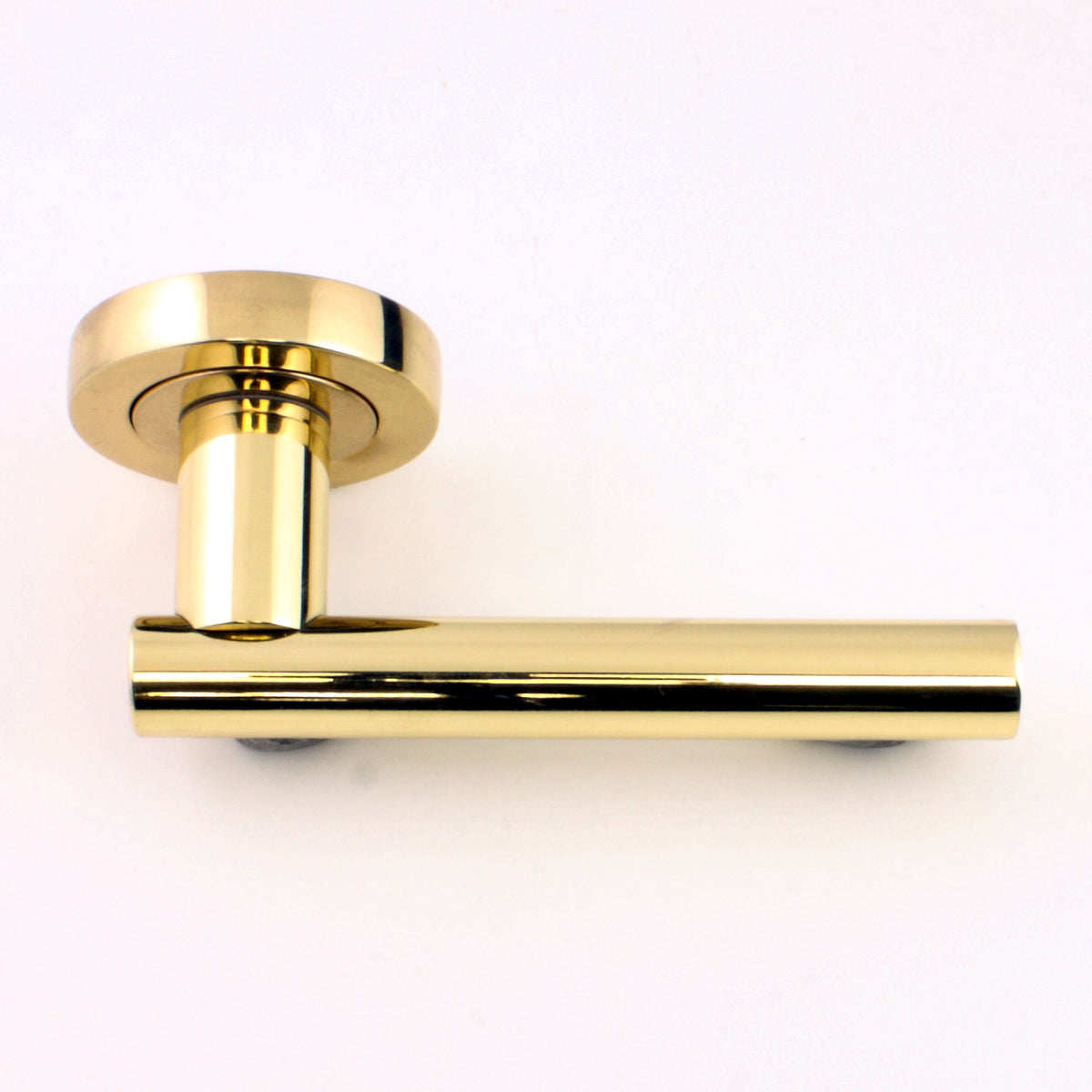 DIN Style Anti-Thrust Mortice Night Latch - Complete Set - Supplied With Handles & Cylinder - Polished Brass