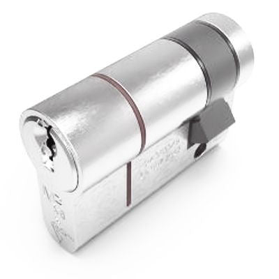 DIN Style Anti-Thrust Mortice Night Latch - Complete Set - With Handles & Cylinder - Polished Stainless Steel