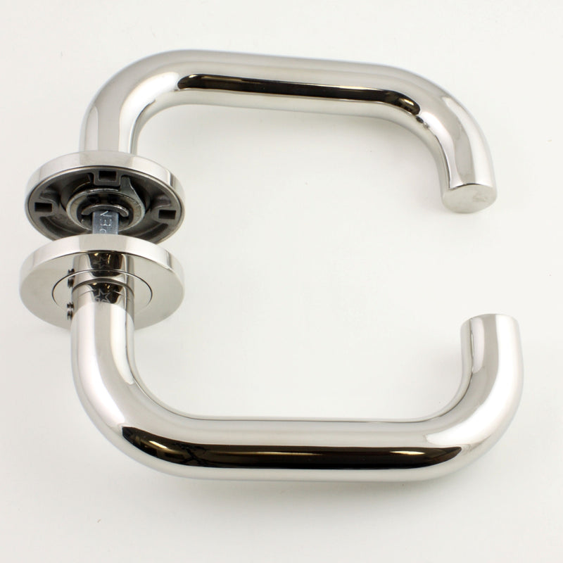 Emergency Escape DIN Sash Lock Kit - BS EN 179 Approved - Polished Stainless Steel (Shiny Finish)