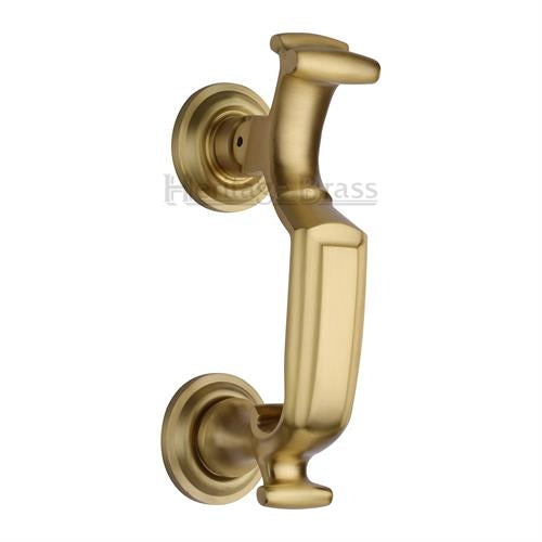 Traditional Doctor Door Knocker - Satin Brass