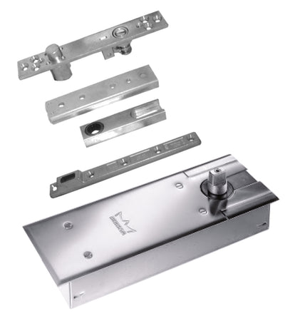 Double Action Floor Spring Door Closer - CE Marked To BS EN 1154 - Certifire Approved - Adjustable Power Size 1-4 - Supplied With Cover Plate & Double Action Accessories
