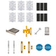Double Riser Door Kit - Suitable For FD30 & FD60 Fire Doors - Satin Stainless Steel Ironmongery