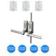 Double Rebated Fire Escape Doors With External Lock - Ironmongery Kit - Satin Stainless Steel / Silver Ironmongery