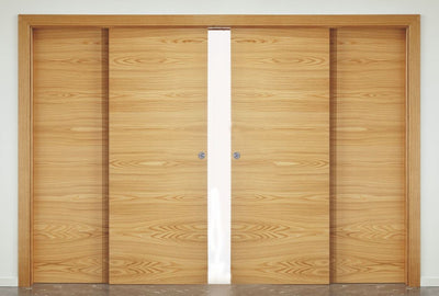 4 Door Double Telescopic Sliding Door Track Kit - Max Door Width Per Panel 1200mm - To Cover A Maximum Opening Of 4660mm - Max Panel Weight 80kg