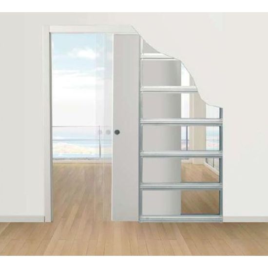 Eclisse Fire Rated Sliding Pocket Door System - Single Fire Door FD30 Kit - 100mm Finished Wall Thickness - Supplied With Brown Intumescent Seals