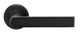 Edge Lever Handle On Concealed Fix Round Rose - Matt Black - Suitable For Use With FD30 / FD60 Fire Doors