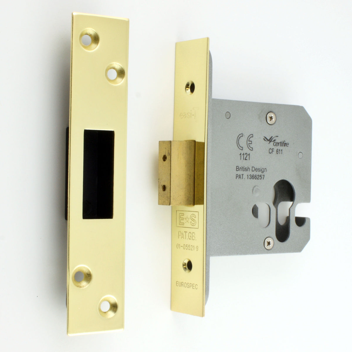Architectural Quality Euro Profile Mortice Dead Lock Case - PVD Brass Finish