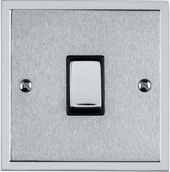 Elite Stepped Pattern Plate Light Switch & Socket Range - Flat Plate With Square Edges - Dual Finish Satin Chrome & Polished Chrome