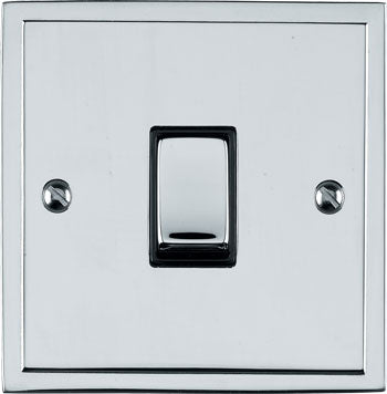 Elite Stepped Pattern Plate Light Switch & Socket Range - Flat Plate With Square Edges - Polished Chrome