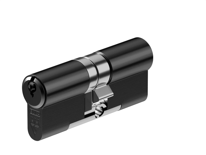 EPS - TS007 1 Star Rated - Euro Profile Cylinder - Double (Key / Key) - Supplied With 3 Keys - Three Sizes Available - Matt Black