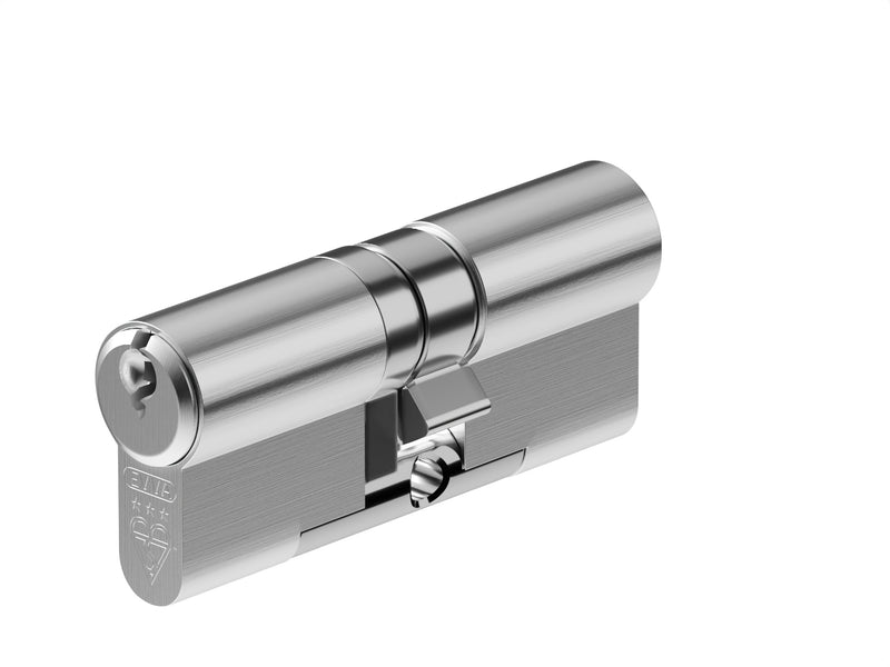 EPS - TS007 3 Star Rated - Euro Profile Cylinder - Double (Key / Key) - Supplied With 3 Keys - Two Sizes Available - Satin Nickel