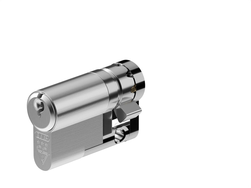 EPS - TS007 1 Star Rated - Euro Profile Cylinder - Single (Half) - Supplied With 3 Keys - Three Sizes Available - Satin Nickel