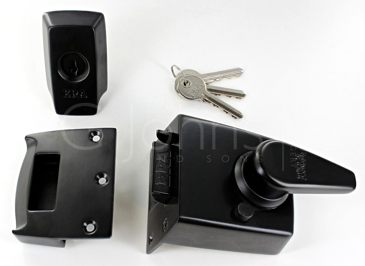 ERA 1730 Range - High Security BS 8621 Rated - Escape Night latch - Matt Black