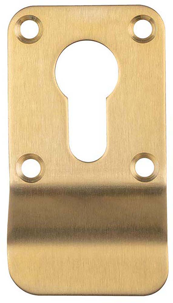Euro Cylinder Pull - Face Fixed - PVD Satin Brass